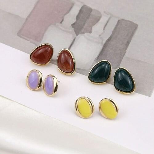 4pcs Hot sale jewellery Copper Plating Earrings Oval Back Hanging Stud Vintage Earrings For Women Fashion Diy Jewelry Findings