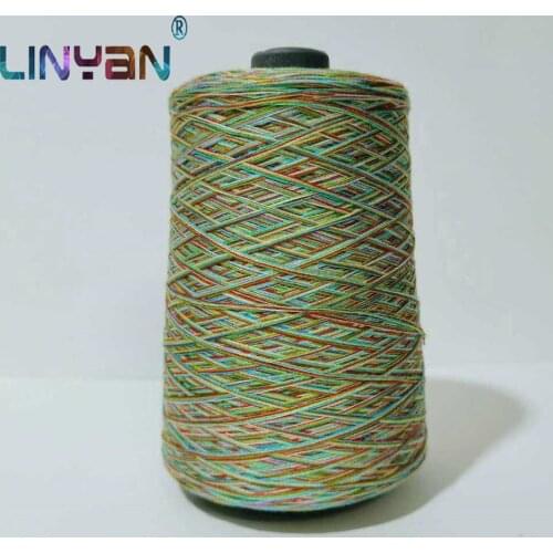500g Mercerized cotton thread 100% Pure cotton yarn for knitting lace yarn 8 strands crochet hand weaving rainbow line ZL49