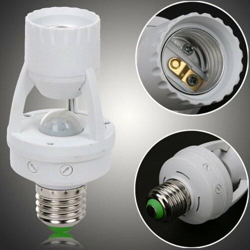 AC 100-240V 360 Degrees PIR Induction Motion Sensor IR infrared Human E27 Plug Socket Switch Base Led Bulb light Lamp Holder