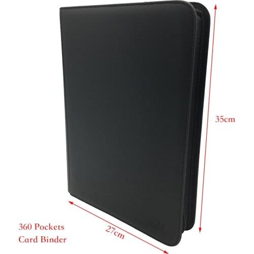 High Quality 360 Pockets Zip Trading Card Binder Album- 9Pocket Trading Card Album Folde- 360 Side Loading Pocket Binder Folder