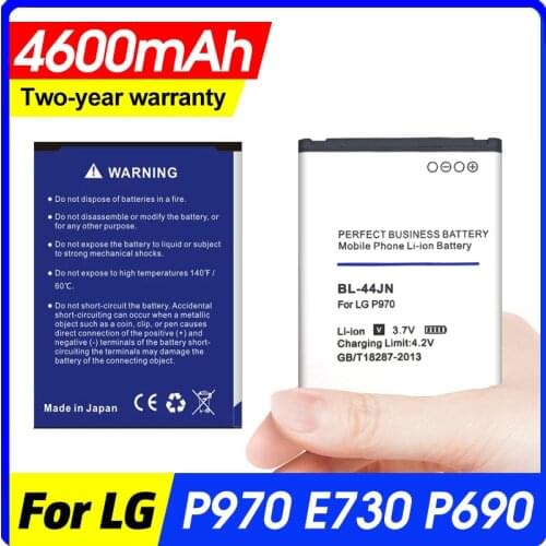 4600mAh BL-44JN BL44JN BL 44JN Battery for LG P970 P690 P693 E730 E510 C660 P698 C660 MS840 L5 E400 E610 E730
