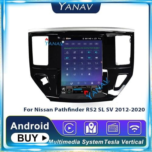2din Android car radio Tesla style for Nissan Pathfinder R52 SL SV 2012-2020 car auto audio multimedia player GPS navigation