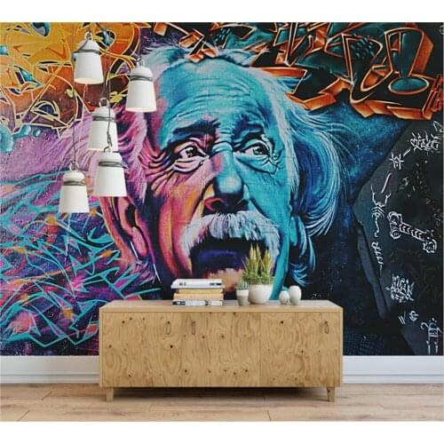 Beibehang Fashion wallpaper personality graffiti brick wall American custom murals living room background wall decoration