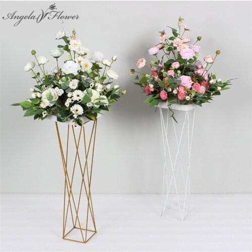 45cm artificial flower bouquet road guide flower ball party wedding decor table centerpiece rose daisy peonies leaf flower stand