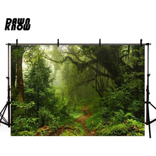 DAWNKNOW Trees Photography Background Primeval Forest Fairy Tale Photographic Backdrops Photo Studio Children Photocall lv830