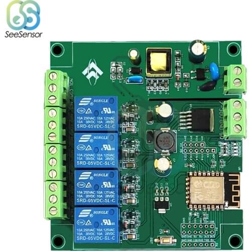 DC 5V ESP8266 ESP-12F ESP12F 4 Channel WiFi Relay Module 4-Channel Relay Module For Smart Home Phone APP Controller