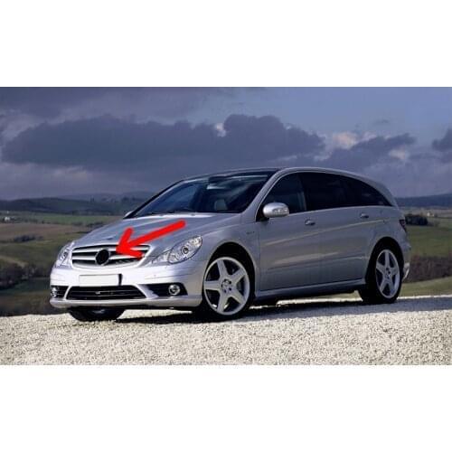 For Mercedes w251 Matte Black Grill Star Emblem Front Grille Badge R Class 2006-2014 Aftermarket A0008171016