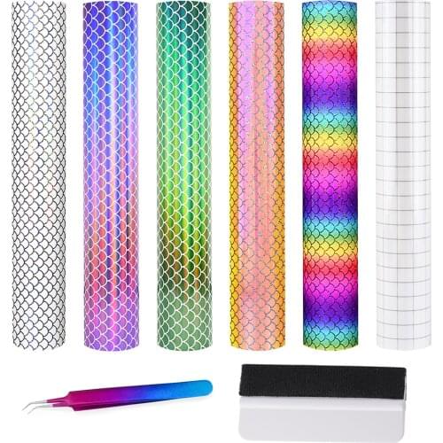 FOSHIO Car Vinyl Multi-color Color-changing Film PVC Self-adhesive Water-proof UV Resistant Customized Stickers DIY Tool Kits