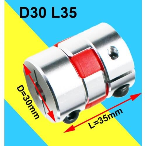 CNC motor Plum Shaft Flexible jaw spider Coupler Motor Coupling D30 L35 5/6/6.35/7/8/9/9.525/10/11/12/12.7/14/15/16mm