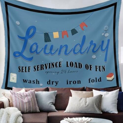 Laundry Room Clothes Bubbles Tapestry Wall Hanging Living Room Decor Wall Hanging Tapestry Yoga Mat Home Decor Art