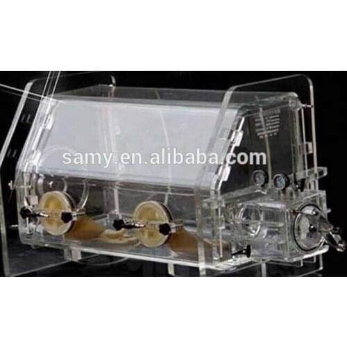 GS-001-B Laboratory Acrylic Vacuum Gas Test Glove Box Chamber with Vacuum Pump