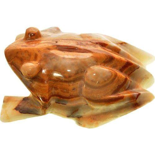 Natural Real Green Onix Stone Hand Handwork Carved Frog Trinket