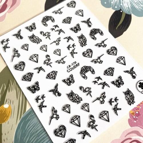 CB-170-175 3D Back glue Nail decal Nail sticker Nail decoration Nail art Nail tool Nail ornament