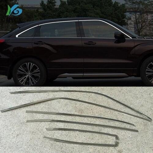 FIT For Honda Avancier 2017 2018 Stainless Steel Exterior Side Door Headup Window Frame Moldings Decoration Trims 6pcs/set