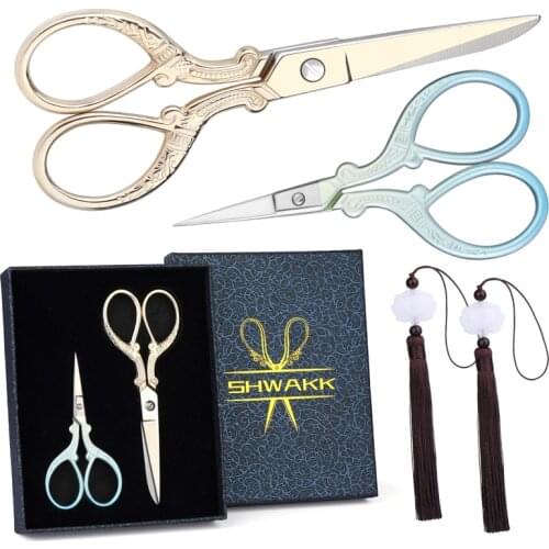 SHWAKK EmbroideryTailor Scissors Clothing Scissors Embroidery Scissor Tools for Sewing Craft Supplies Scissors Fabric Cutter