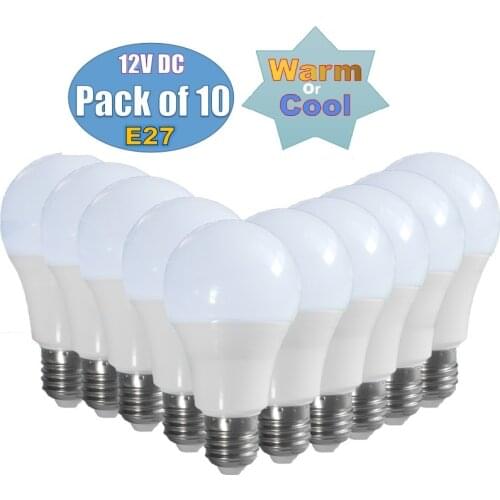 10pcs lot DC 12v LED lamp aluminum bulb E27 lamp white/warm white lighting indoor LED 3w / 5w / 7w / 9w / 12w / 15w outdoor