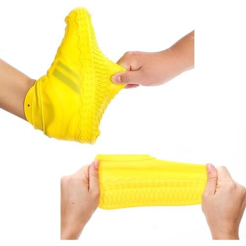 Thicken Silicone Rain Boots Waterproof Shoe Cover Unisex Shoes Protectors Transparent Non-Slip Rainproof Suit Rain Coat Women