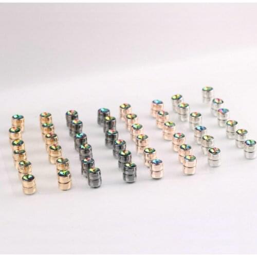 12pcs Crystal Safe Hijab Magnet Brooch Metal Strong Plating Magnetic Hijab Clip Scarf Muslim Luxury Jewelry No Hole Pin Brooches