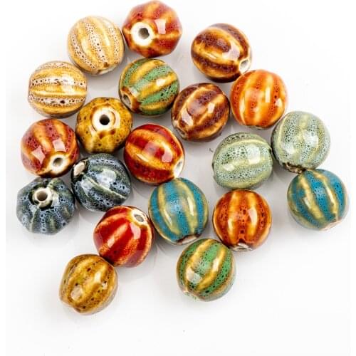 15# 20pcs Big Watermelon Shape unique Ceramic beads Promotion not silicone Specail Ceramic Beads #HY418