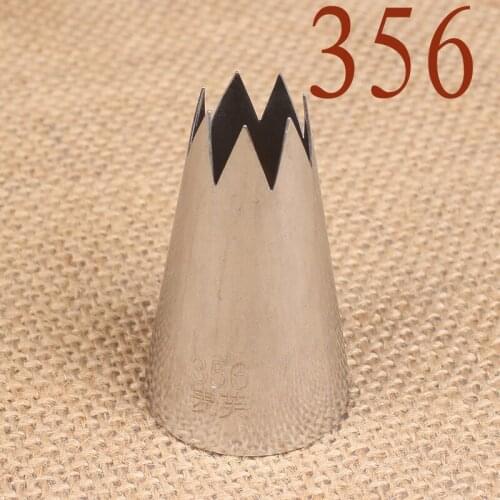 356# Straight 7-Tooth Cookie Cream Decorating Mouth 304 Stainless Steel Welding Polishing Baking DIY Tool Large