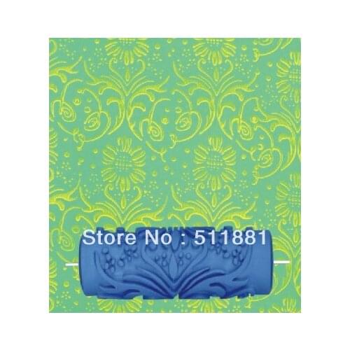 5'' liquid wallpaper flower mould liquid wallpaper cylinder flower 125mm wall paint print roller drum FREE shipping