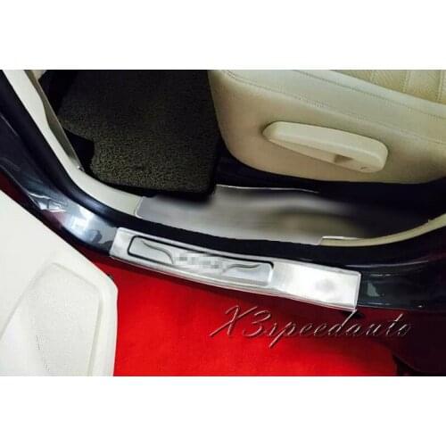 Free Shipping Satinless Steel 4PCS Door Sill Scuff Plate For Ford Edge 2015 2016 2017