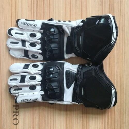 New 4 Colors 100% Genuine Leather GP PRO Motorcycle Long Gloves Racing Gloves Driving GP PRO Motorbike Original Cowhide Gloves