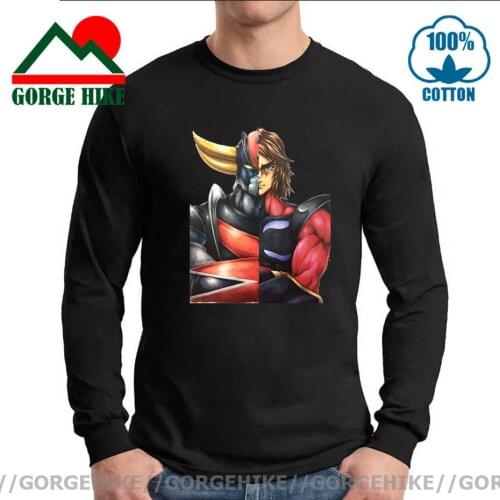Japanese Anime Printed Tee Tops Grendizer Mazinger Z Male T-shirts Goldrake UFO Robot Graphic Tee Shirts Harajuku Geek Tshirts