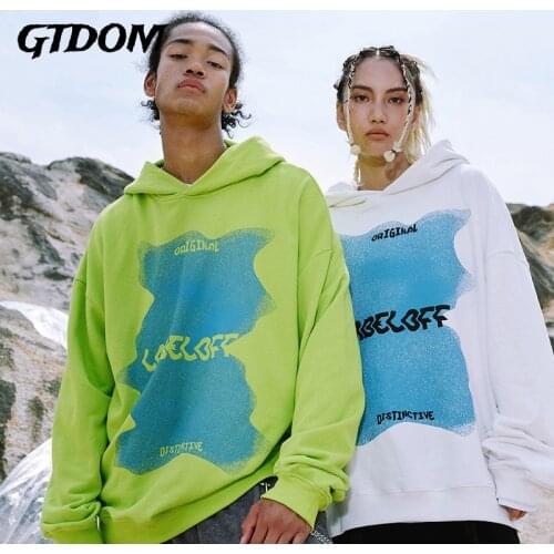 GTDOM Autumn Streetwear Letter Printing Loose Men Hoodies Sweatshirt 2020 INS Oversize Sweatshirt Plus Size Pullovers Hoodies