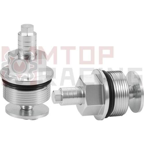 Preload Fork Caps For Honda XR200R 1984-2002 Adjustable Fork Bolts Silver 1985 86 87 88 89 1990 91 92 93 94 95 96 97 98 99 2000