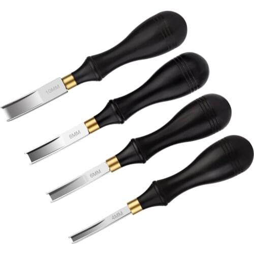 LMDZ Wide Spatula 4/6/8/10mm Leather Craft Edge Beveler Skiving Beveling Knife DIY Shallow Skiving Trimming Edge Cutting Tool