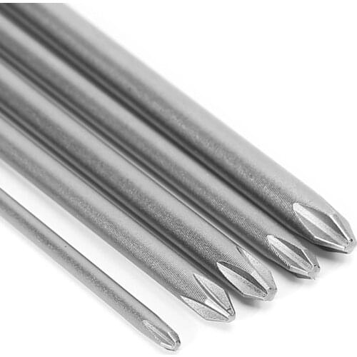 5 Pcs 1/4'' 150mm Long S2 Magnetic Cross Head PH1 PH2 Electric Screwdriver Bit P82D