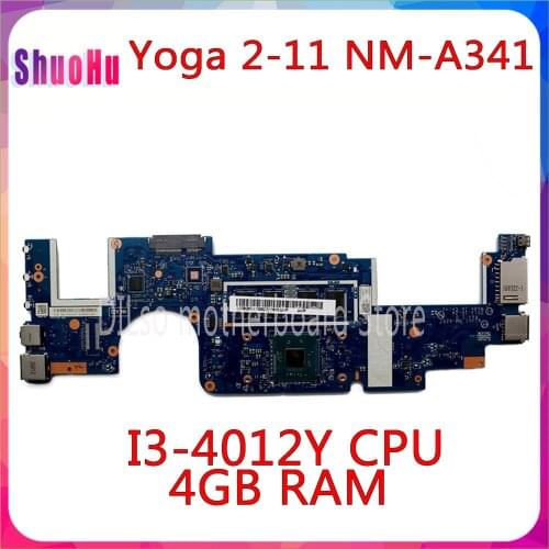 KEFU NM-A341 I3-4012Y CPU For Lenovo Yoga2 11 Yoga 2 11 Laptop Motherboard 4G RAM DDR3 100% Test Work HM87 Intel Integrated