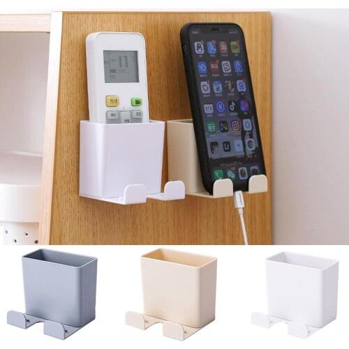 Wall Mount Remote Control Storage Organizer Box Phone Charging Holder 40FP20
