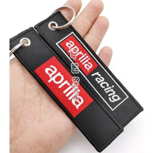 New Hot 2 Sides Exquisite embroidery Motorcycle keyring For Aprilia Racing GPR RS125 RS250 RSV4 Universal KeyChain Accessories