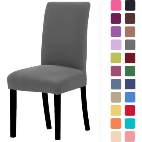 24 Solid Color Stretch Spandex Dining Room Chair Covers Slipcover Living Room Home Party Wedding Decoration Chair Cover