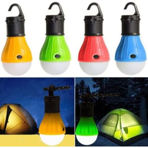 Outdoor 4 Colors Portable Hanging Tent Lamp Emergency LED Bulb Light Camping Lantern for Mountaineering Activities Backpacking