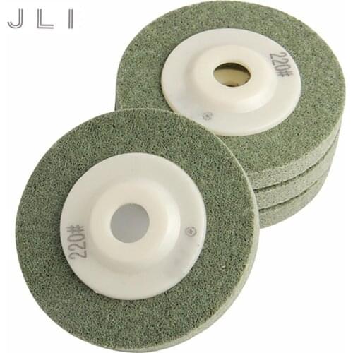 JLI 220Mesh 4"/100mm 4Pcs/Set Polished Polishing Wheel Nylon Yarn For Marble Metal Glass Polishing Power Tools
