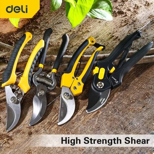 DELI Pruning Shears Gardening Scissors Pruner Anvil Branch Shear Pruning Cut Secateur Shrub Orchard Hand Tool Horticulture