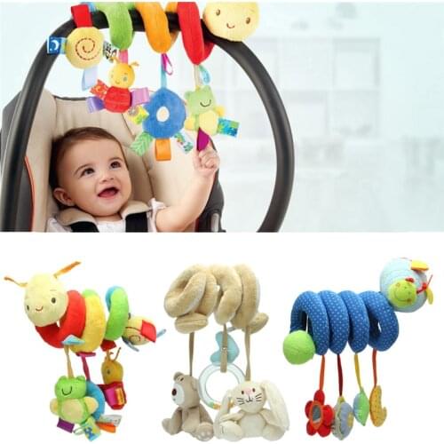 Baby Activity Spiral Stroller Car Seat Travel Lathe Hanging Toys Rattles Toy Hot XX9E