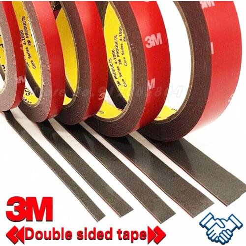 3M Heavy Duty Foam Double Sided Tape Strong Pad Mounting Adhesive Sticky Black High Viscosity Repeated Waterproof For Home Car
