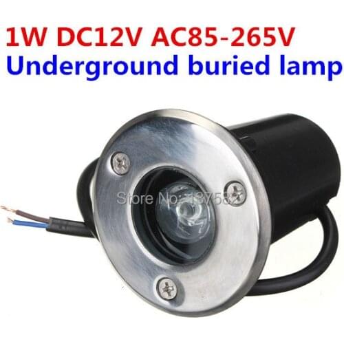 LED underground lamp DC12V AC85-265V 1W LED Buried Lighting lamp IP67 outdoor decoration underground lamp 6pcs/lot, Free Ship