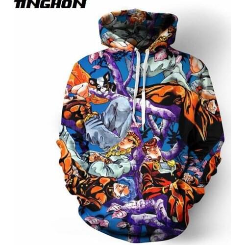 Anime JoJos Bizarre Adventure 3D Full Printed Hoodie/Sweatshirt/Jacket/Men Women Hiphop Casual Plus Size XS 6XL 7XL 01