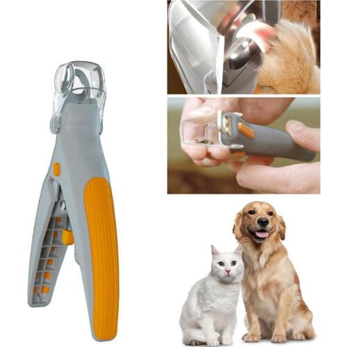Pet Nail Care Clipper Trimmer Grooming Tool For Pet Cat Dog With LED Light Healt