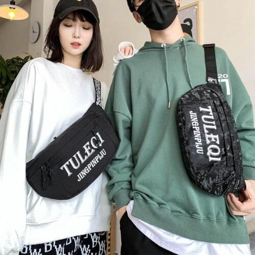 Streetwear Chest Bags Men Waist Pack Large Capacity Messenger Bags Travel Phone Pouch Unisex Crossbody Pouch Hip Belt Bag