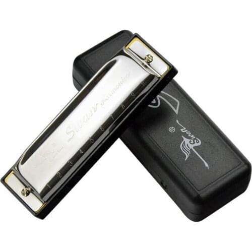 Top Quality 10 Holes Swan Harmonica Key of C for Blues Rock Jazz Folk Harmonica Free Shipping FL05