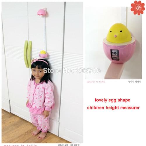 0-200cm cartoon egg shape growth tape children height measure tape height ruler wall mounted growth Stature Meter stadiometer