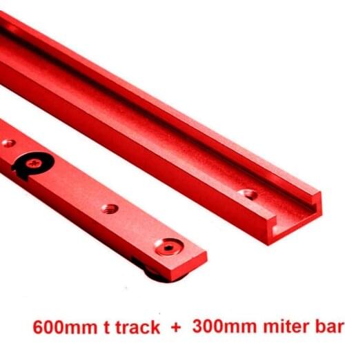 1 Set Miter Bar Track Aluminum Alloy Miter Track and Miter Bar Slider Table High quality Premium Useful