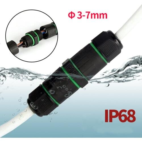 1pc Waterproof Junction Box Nylon Flame Retardant 3 Way Junction Box Outdoor 3 Pin Electrical Cable Wire Connector