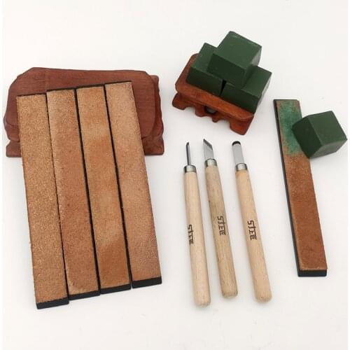 2/6/10 pcs set) knife sharpening Sharpening leather leather article polishing paste Polish belt Sharpening wax grind grinding
